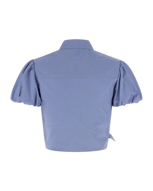 Self-Portrait Blue Tie Side Top