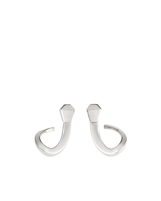 Gucci White Chiodo Earrings for men