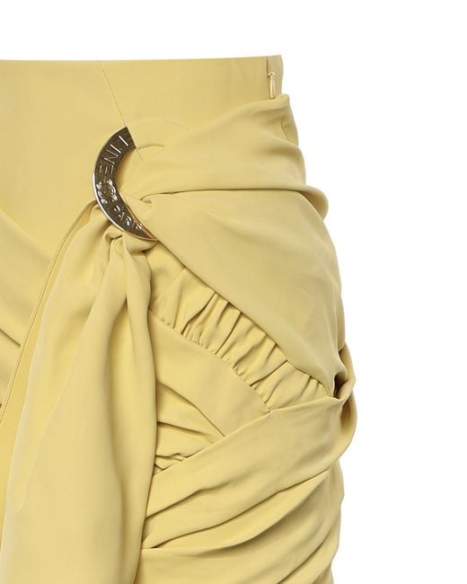 Céline Yellow Pleated Midi Skirt