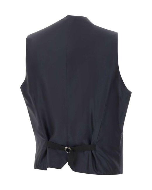 Tagliatore Blue Double-Breasted Waistcoat for men