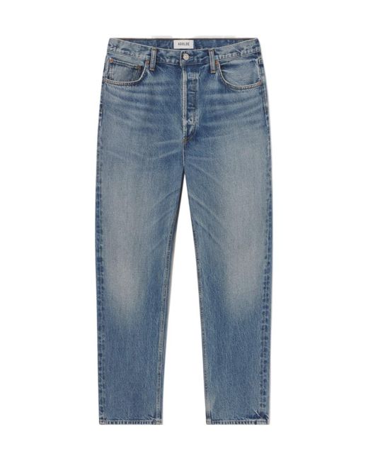 Agolde Blue 90's Mid-Rise Loose Fit Jeans for men
