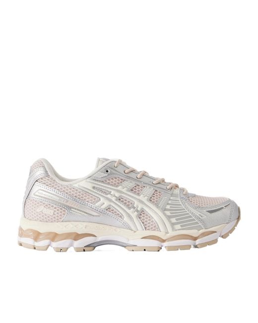 Asics Gray Lace-Up Mesh And Rubber Sneakers
