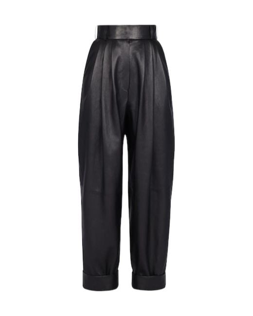 Alexandre Vauthier Black Belt Loop Pleated Casual Pants