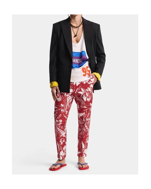 DSquared² Black Single-Vent Tailored Blazer for men
