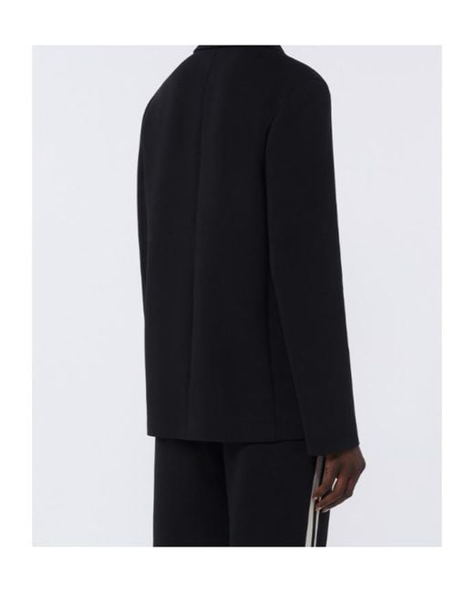 Max Mara Black Single-Breasted Scuba Jersey Jacket