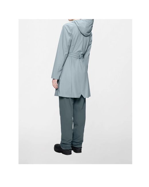 Rains Blue Long-Sleeve Casual Jacket