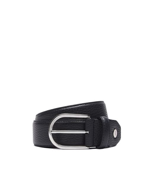 Brioni Black Midnight Grained Calf Leather Belt for men