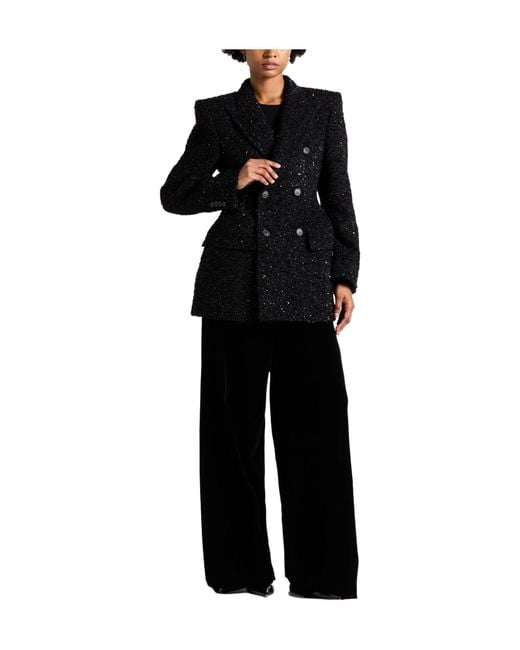 Balenciaga Black Double Breasted Blazers