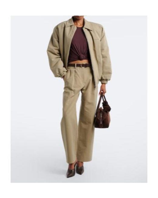 Magda Butrym Natural Cotton Wide-Leg Pants