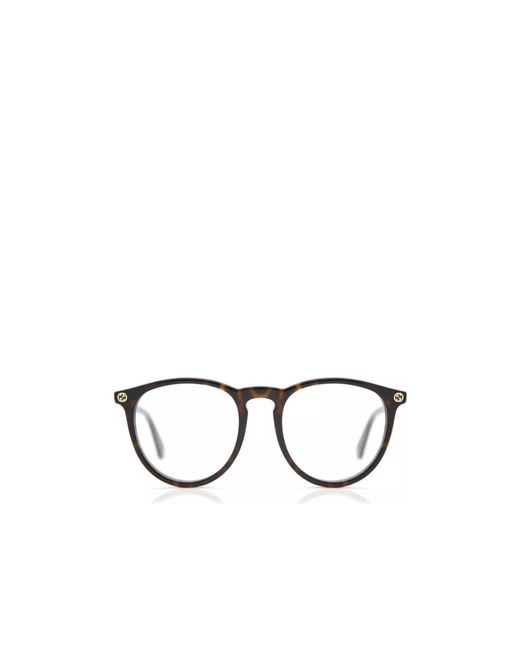 Gucci White Eyewear Round Frame Glasses