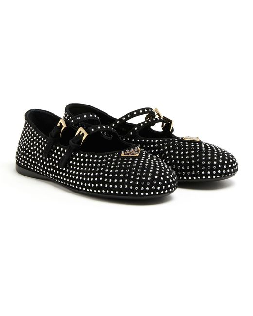 Prada Black Round Head Ballet Flats