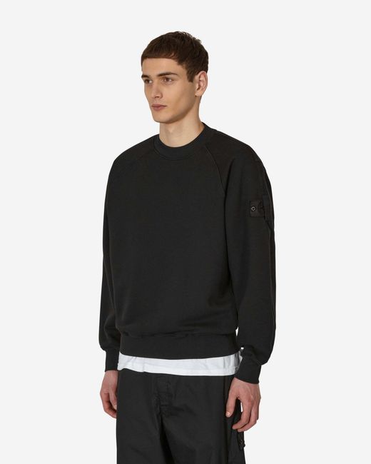 Stone Island Blue Logo-Patch Cotton Jumper for men