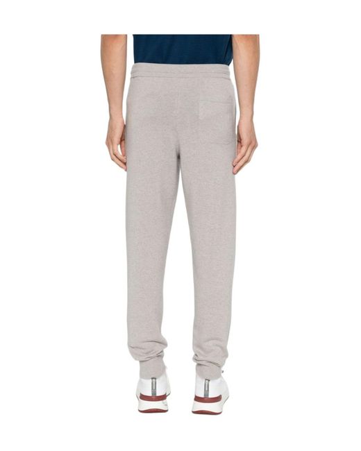 Brioni Gray Drawstring Casual Pants for men