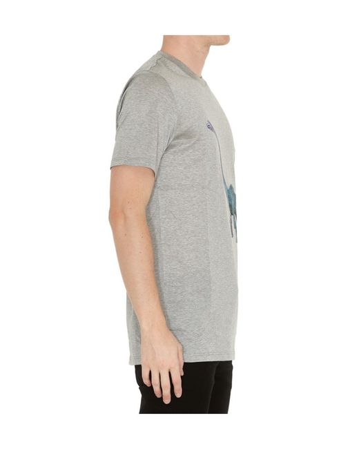 Lanvin Gray Round-Necked T-Shirt for men
