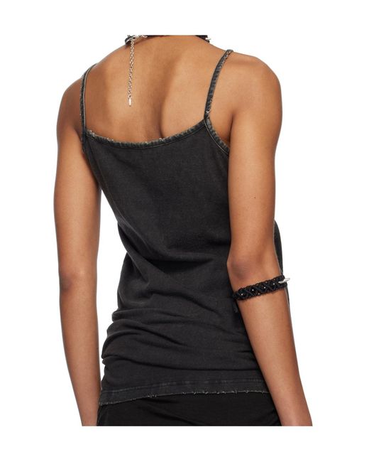 we11done Black Logo Camisole