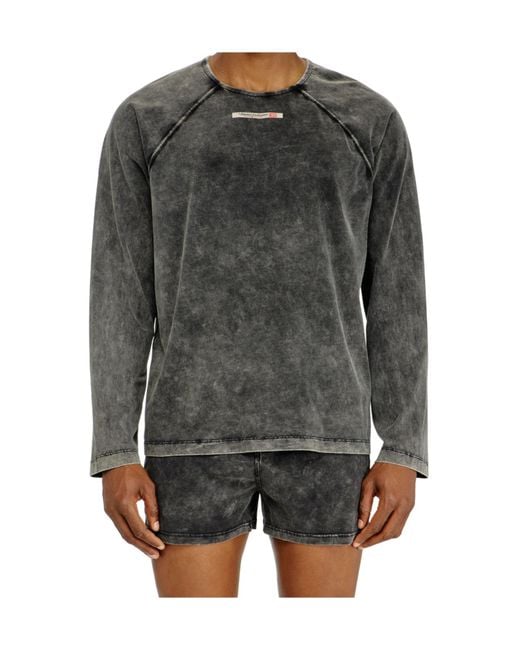 DIESEL Gray Bryan Dnm Long-Sleeve T-Shirt for men