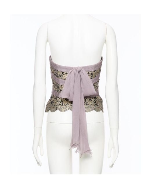 Valentino White Bow Detailed Strapless Top