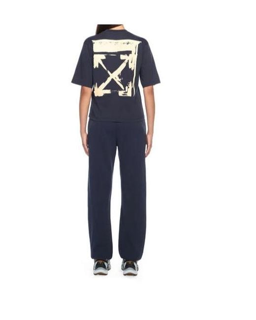 Off-White c/o Virgil Abloh Blue Ink Logo-Print Track Pants
