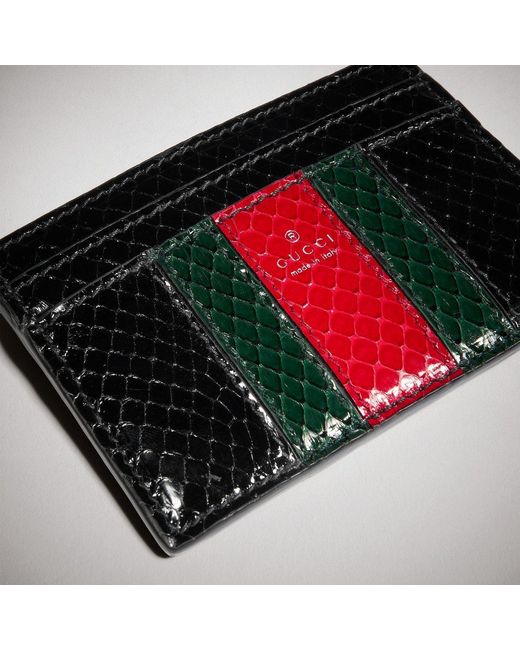 Gucci Black Web Trademark Card Case for men