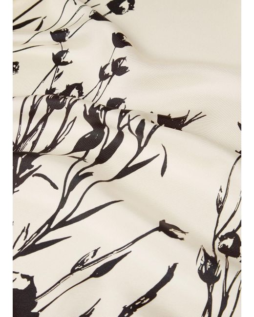 Loro Piana White Pattern Silk Scarf