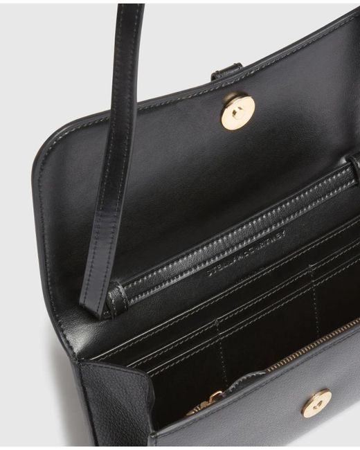 Stella McCartney Black Ryder Flap Crossbody Bag