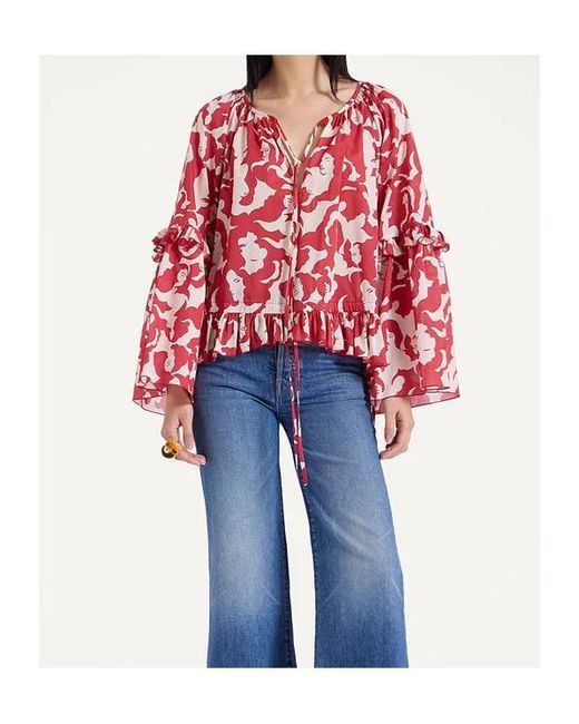 LaDoubleJ Red X Mother Boho Blouse