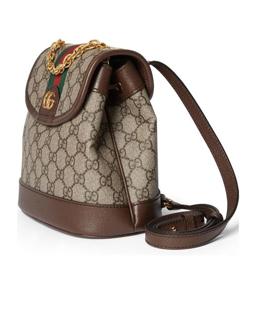 Gucci Brown Ophidia Mini Backpack