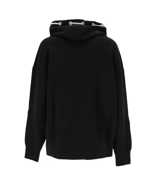 Palm Angels Black Logo-Print Hoodie