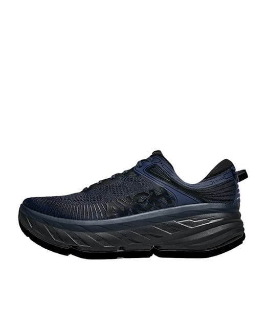 Hoka One One Blue Bondi 7 Lace-Up Sneakers for men