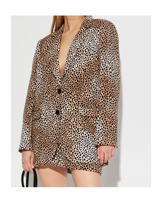 Michael Kors Brown Cheetah-Print Blazer