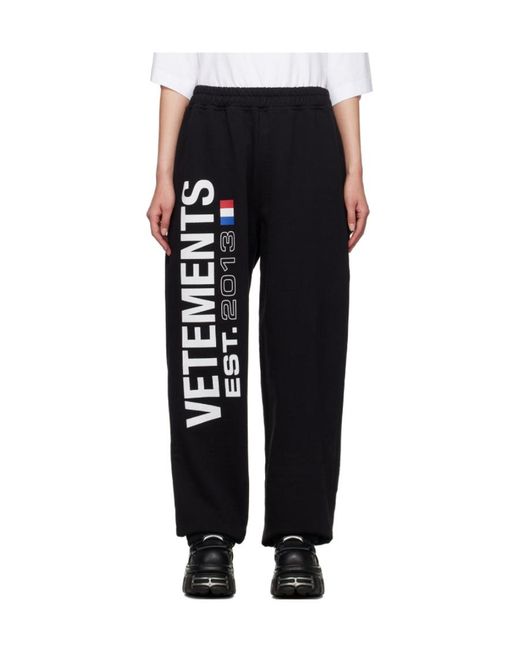 Vetements Black Flag-Logo Print Track Pants