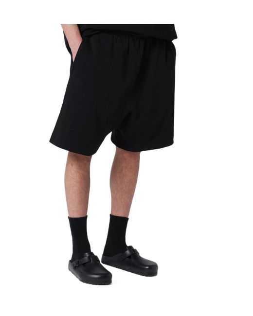 Entire studios Black Elastic Waist Shorts for men