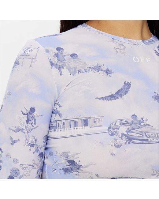 Off-White c/o Virgil Abloh Blue Logo T-Shirt