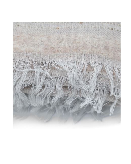 Antonelli White Fine-Knit Scarf