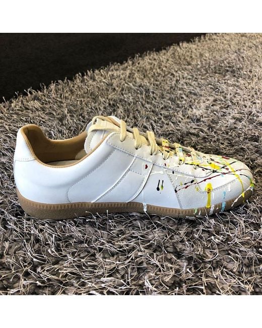 Maison Margiela White Paint Replica Sneakers for men