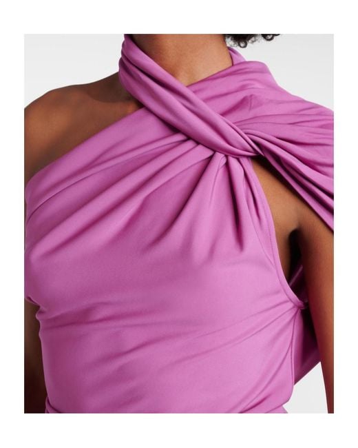 Christopher Esber Pink Elegant Ruched Knit Dress