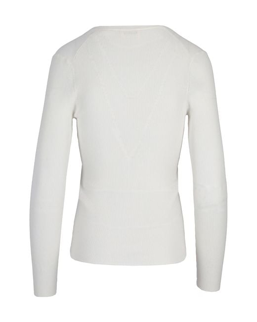 P.A.R.O.S.H. White Cipria V-Neck Top