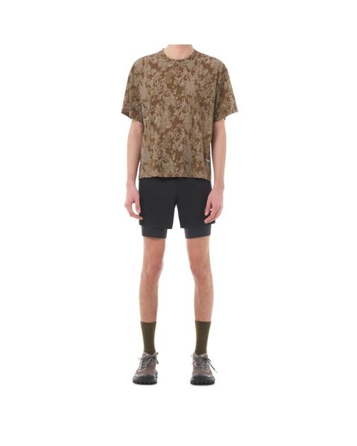 Satisfy Gray Space O Perforated Camouflage Performance Top for men