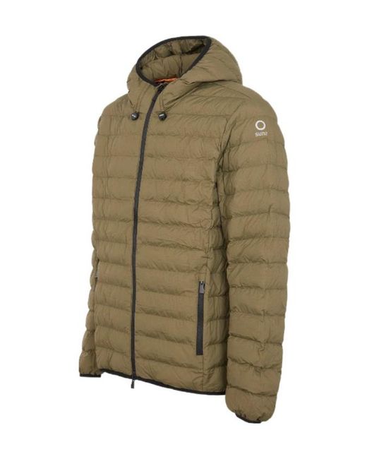 Sun 68 Green Quilted Jacket for men