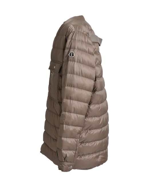 Moncler Brown Moncler Rick Owens V-Neck Padded Jacket for men