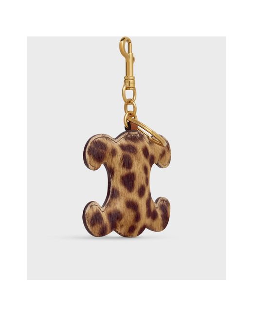 Céline Brown Triomphe Pom-Pom Keyring
