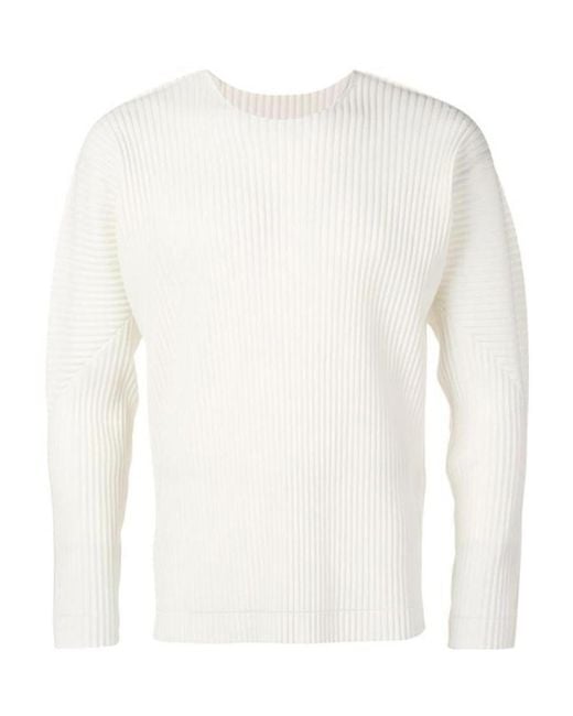 Versace White Pleated T-Shirt for men
