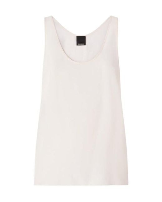 Pinko White Sleeveless Vest Top