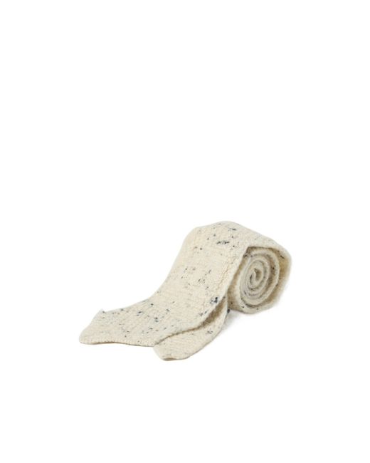 Bottega Veneta White Pointed Tie for men