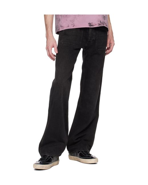DIESEL Black D-Moorix Straight-Leg Jeans for men