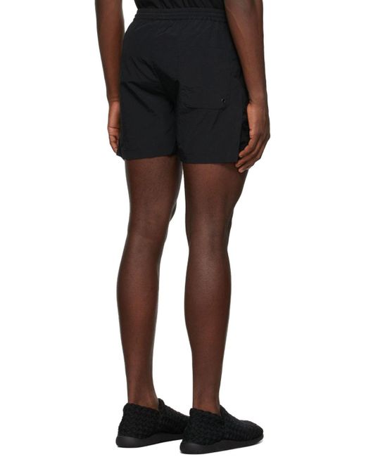 MSGM Black Logo Printed Swim Shorts for men