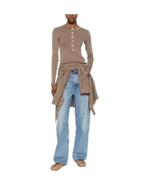 Citizens of Humanity Blue Miro Faded-Effect Wide-Leg Jeans