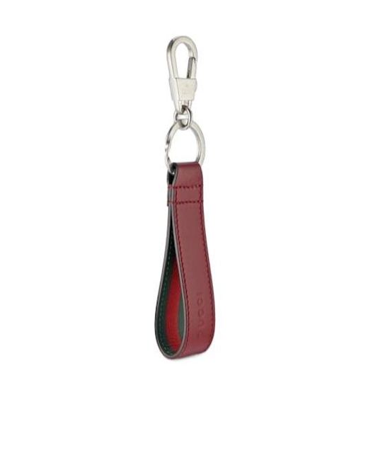 Gucci Red Keychain With Hook Closure