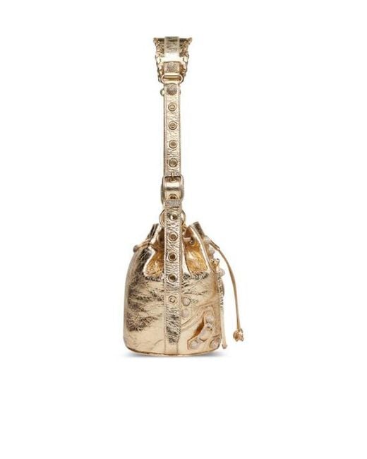 Balenciaga Metallic Borsetta A Secchiello Le Cagole Xs Bag Metallizzata Con Strass Da Donna