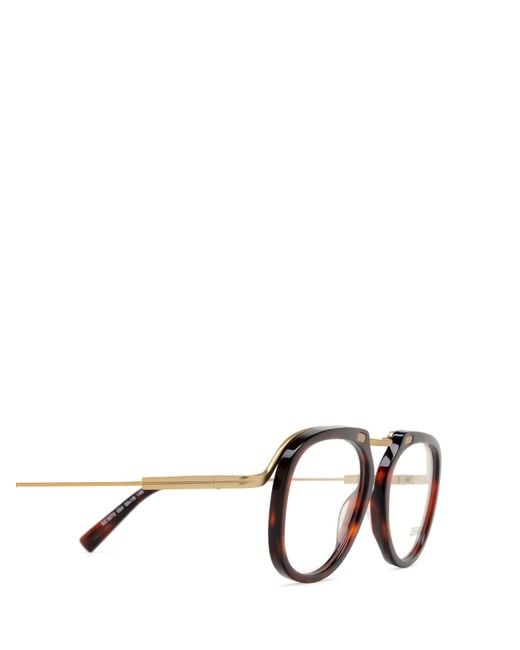 Zegna White Pilot Frame Glasses for men